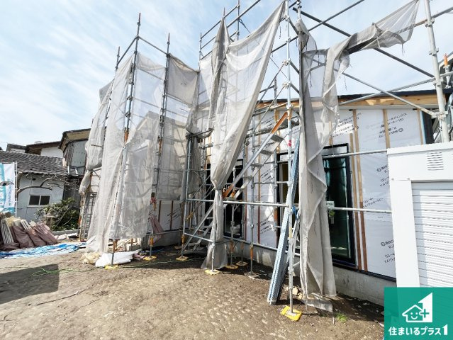 近江八幡市出町　第1期　新築一戸建ての外観|周辺は落ち着いた街並みの住宅地！子育てがしやすい住環境です！まだ未完成ですが、現地でしかわからない事もございます。是非一度ご覧ください。