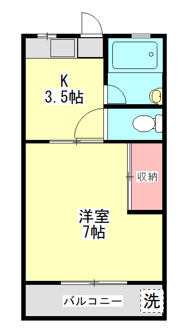 昭島市朝日町４丁目のアパートの間取り
