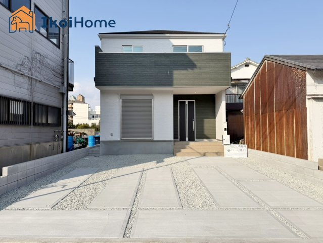 明石市材木町1期　1号棟　新築戸建の外観|【ホームページに現地動画掲載中】●年中無休：当日予約可●明石駅徒歩12分の好立地！南向きで陽当り◎♪