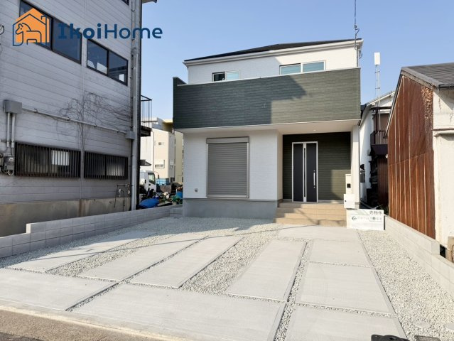 明石市材木町1期　1号棟　新築戸建のエントランス|【ホームページに現地動画掲載中】●年中無休：当日予約可●第三者評価BELS取得の安心の住宅になっております！