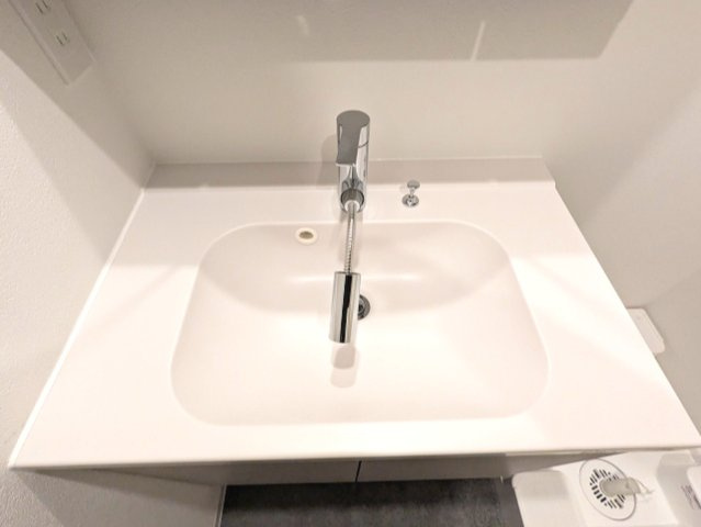 LUMIEC un 入谷|トイレと独立した三面鏡付・ハンドシャワー付洗面台