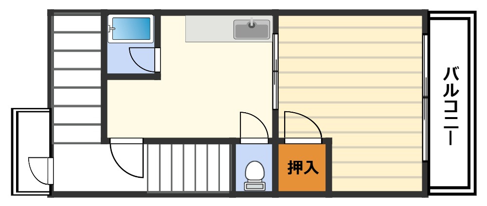 北区長柄中3丁目　戸建ての間取り