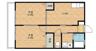 【間取り】 | ラフォーレ雀