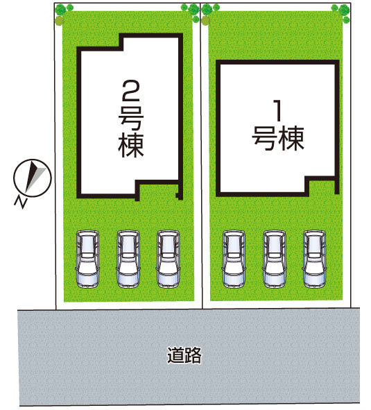 赤穂市南野中　第6期　新築一戸建ての区画図|全２区画
