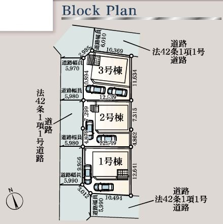 本庄市下野堂第６　の区画図|現地区画図