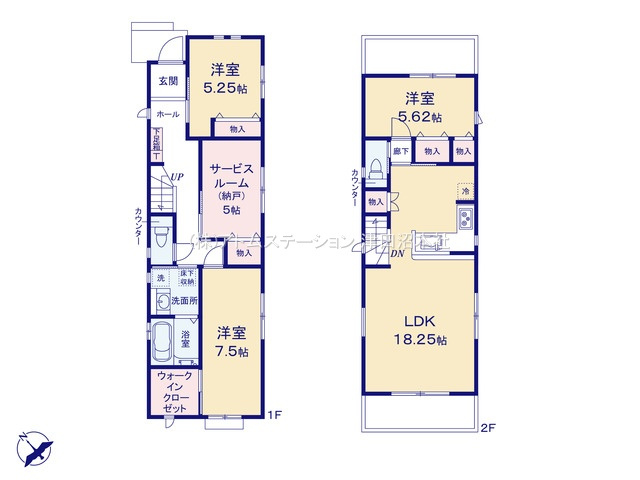 【間取り】 | アトムセレクト船橋市新高根６丁目　1号棟
