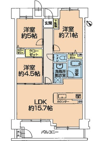 ダイアパレス草津ガーデンコートの間取り