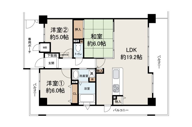 エスリード藤井寺の間取り