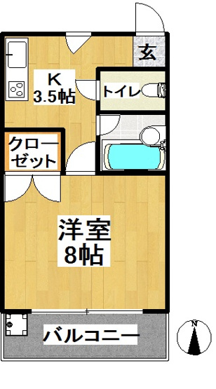 【間取り】 | ハイツ華山