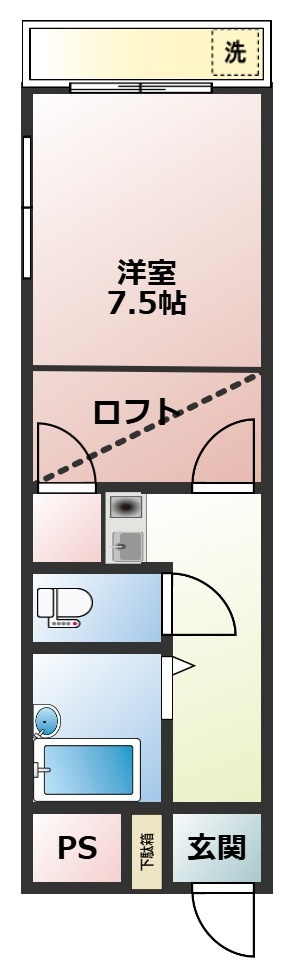 レオパレスタケダの間取り