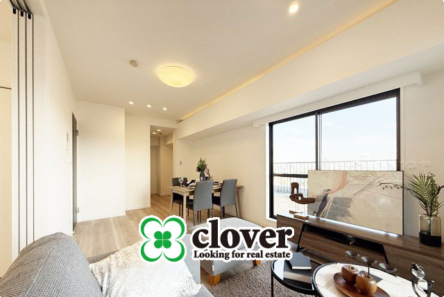 【居間・リビング】 | フロール巣鴨 | くつろぎの空間であるLDKの様子。安心してくつろげるよう派手さは控えて、さりとて地味すぎもせず、あなたの生活を彩ってくれます。～即日のご見学可能～　お問合せはお気軽にどうぞ。