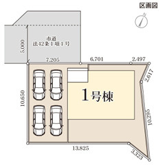 第1下妻市下妻丙　新築戸建の区画図