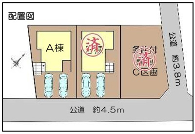 【区画図】 | 藤沢市鵠沼松が岡2丁目 新築戸建 全3棟