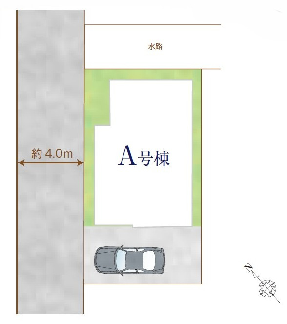 越谷市大房　新築戸建の区画図