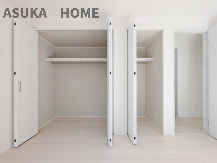 篠原西町新築戸建ての収納|枕棚があるクローゼットは多様なお洋服の収納にも対応しやすく、大切なお洋服をきれいな状態で収納できます