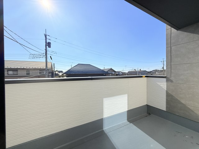 下妻市下栗1期　新築戸建て　2号棟のバルコニー