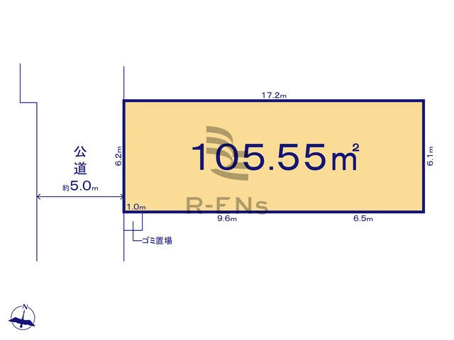 【土地図】 | 練馬区田柄２丁目　売地　1区画 | 全区画95ｍ2超えのゆとりある敷地面積、建築条件無しの売地