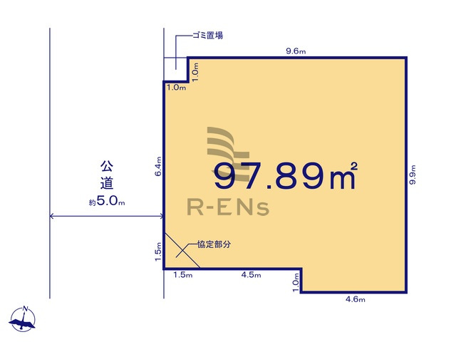 【土地図】 | 練馬区田柄２丁目　売地　２区画 | 全区画95ｍ2超えのゆとりある敷地面積、建築条件無しの売地
