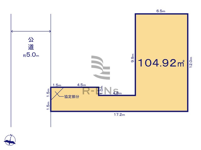 【土地図】 | 練馬区田柄２丁目　売地　３区画 | 全区画95ｍ2超えのゆとりある敷地面積、建築条件無しの売地