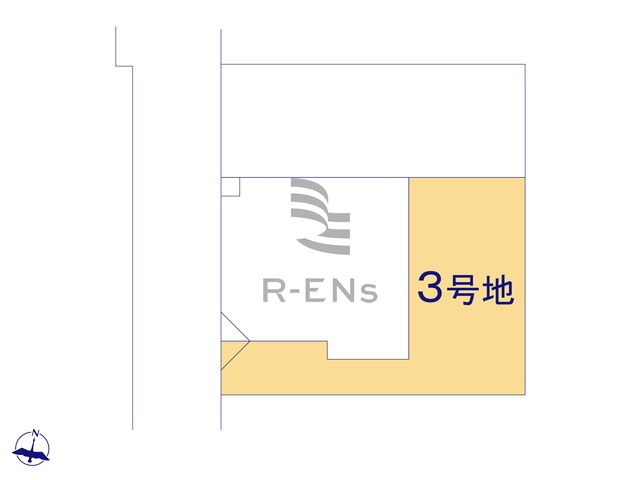 【区画図】 | 練馬区田柄２丁目　売地　３区画 | 教育施設も徒歩10分圏内に充実の子育てしやすいエリア