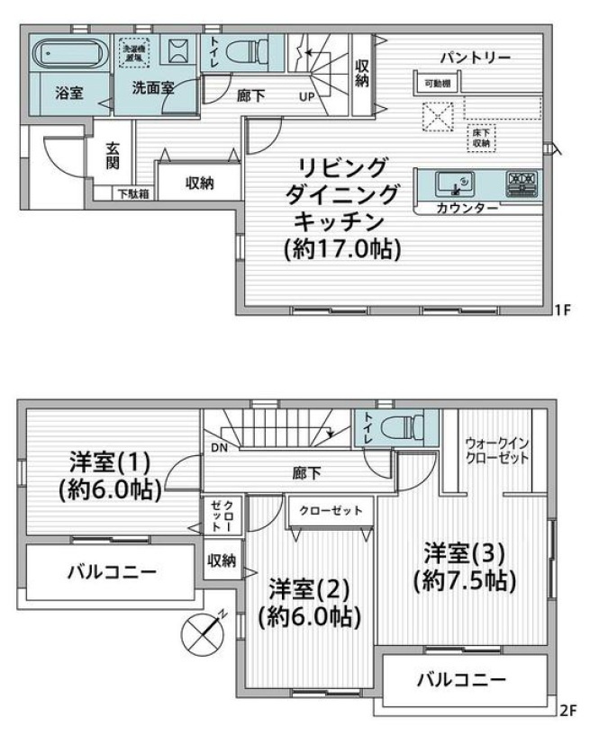 北葛飾郡松伏町　　大字松伏　中古戸建のその他|間取図です