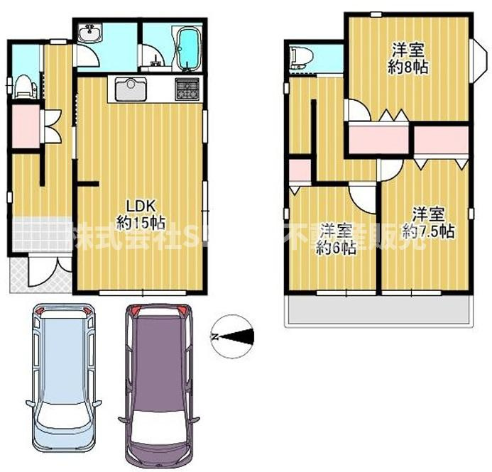 渋川町2丁目中古戸建の間取り|内装リフォーム済みで室内大変キレイです！