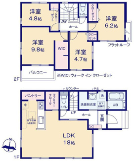 【間取り】 | 武蔵村山市学園４丁目新築　２号棟