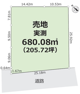 【土地図】 | 狭山市青柳　資材置場用地　関越自動車道『川越IC』車10分　敷地面積205坪