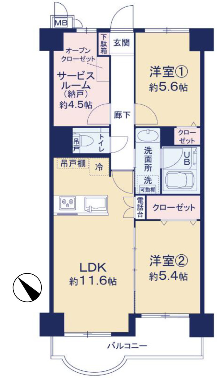 ライオンズマンション北小金の間取り