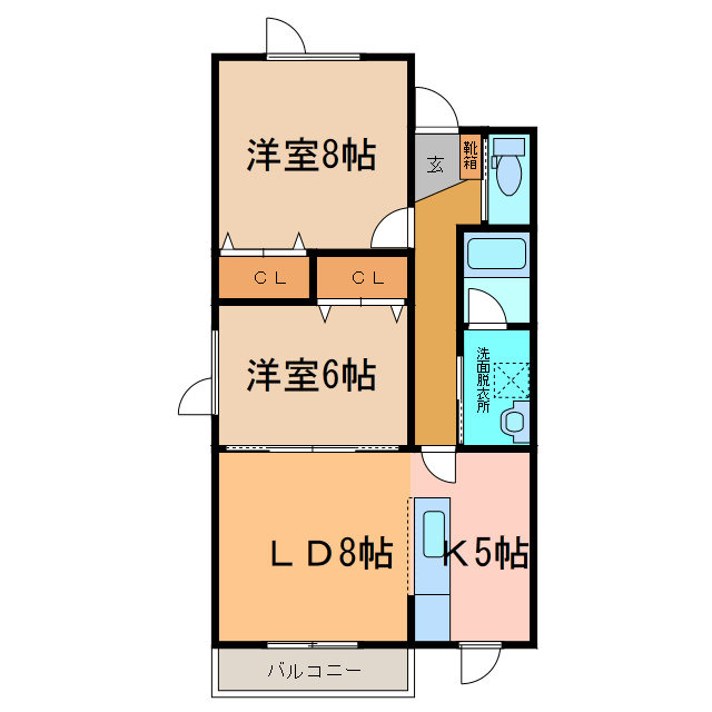 PerchPearl(ピーチパール)の間取り