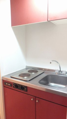 【キッチン】 | レオパレス緑園邸 | 2口の電気コンロ