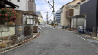 【前面道路含む現地写真】 | 茨木市大正町　建築条件無し売土地 | 公道：幅員約6.4m