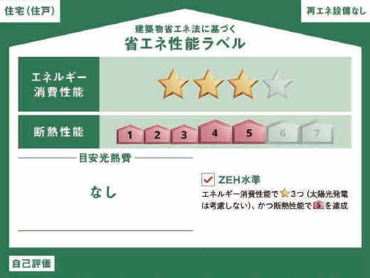 【省エネ性能ラベル】 | ふじみ野市鶴ケ舞1丁目　新築一戸建住宅　全1棟　(ふじみ野店) | 断熱性などに優れたZEH水準適合の省エネ住宅です！