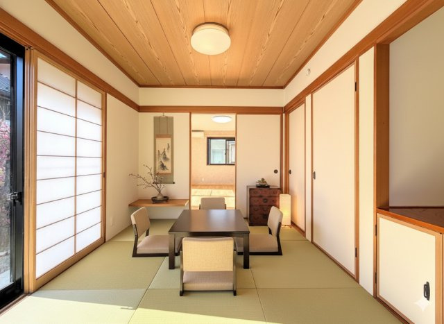 栄区野七里　中古戸建て　第1の和室|◆二面採光で、陽差しを長時間受ける事が出来る暖かい室内です。(家具はイメージです)