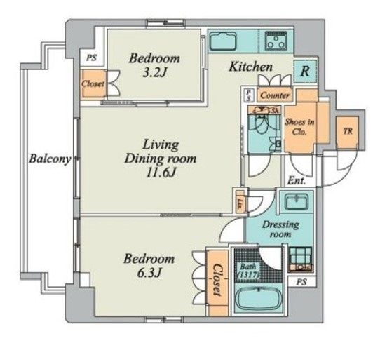 クレストコート文京湯島の間取り