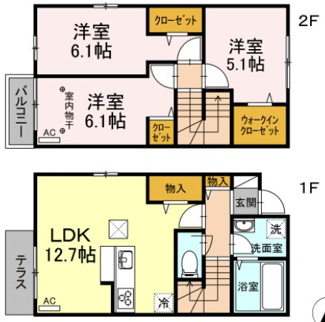 【間取り】 | Ｄ－ｒｏｏｍ塚原戸建　Ａ棟