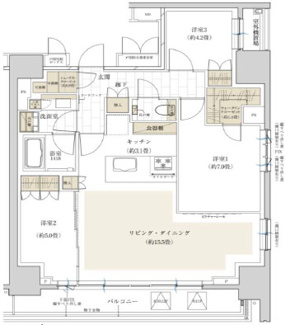 【間取り】 | ザ・パークワンズ日本橋人形町
