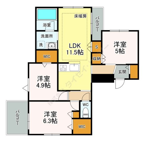 セゾンフォレスト上石神井の間取り