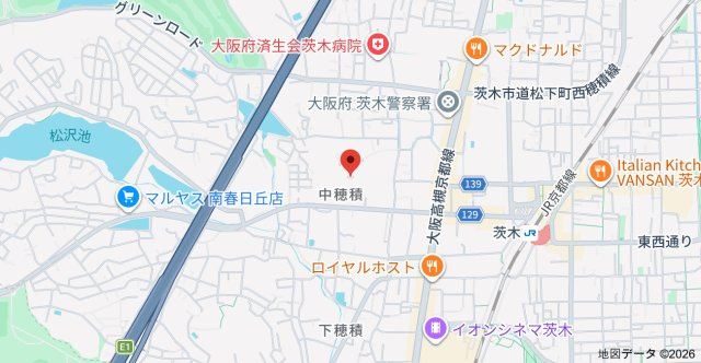 Oak中穂積の地図