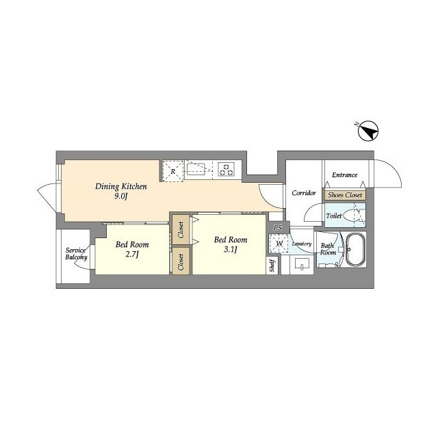 グランカーサ千駄木の間取り