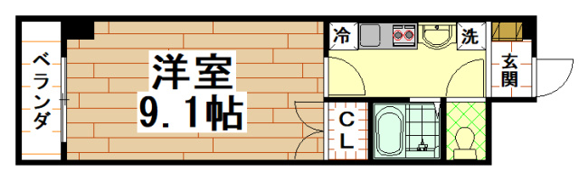 サンヴィレッジ( 近畿大学 一人暮らし )の間取り