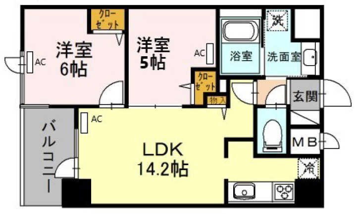 グリーンサイトミナミモリマチの間取り