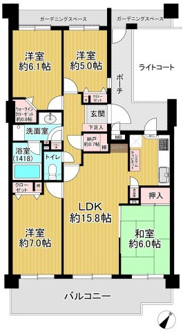 アーベイン川越南大塚A-STAGE21の間取り