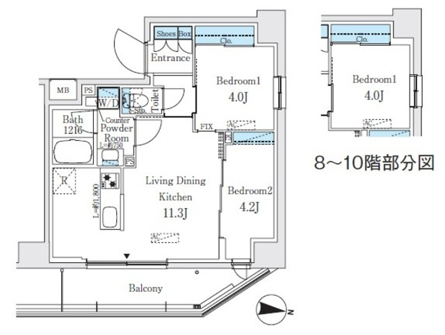 【間取り】 | プライムブリス品川中延