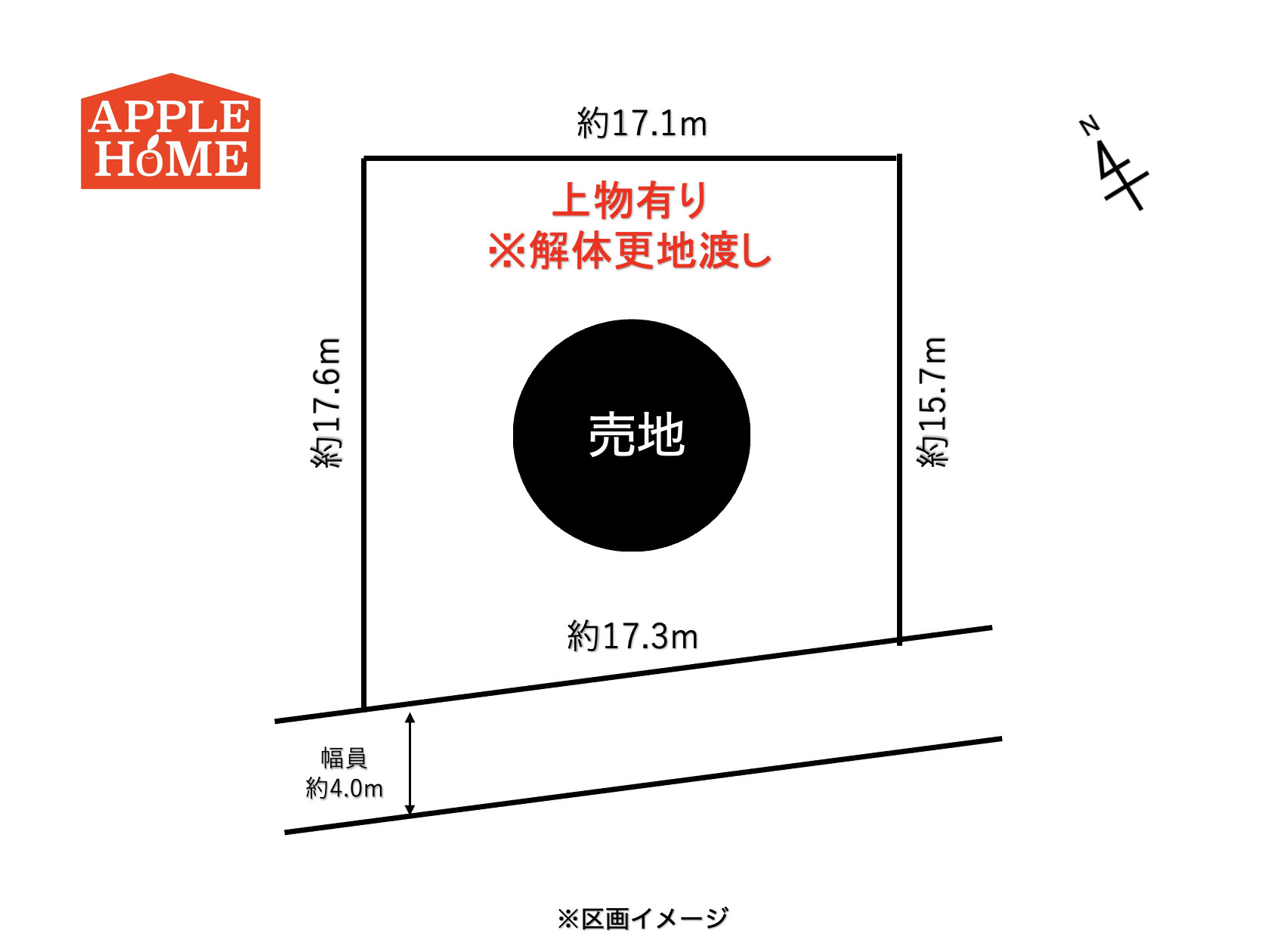 加須市騎西の区画図|■お好きなメーカーで建築可能
■解体更地渡し
■確定測量実施