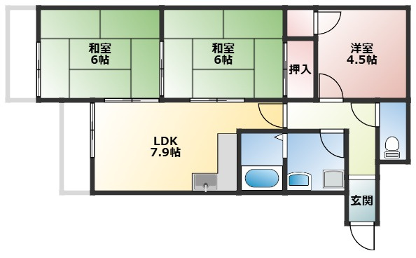 【間取り】 | サイプリスコーポ坂本