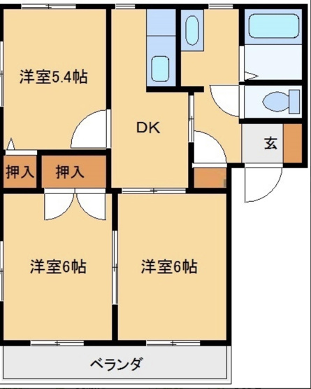 【間取り】 | ラフィーネB