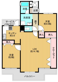 【間取り】 | ライフヒルズ富雄