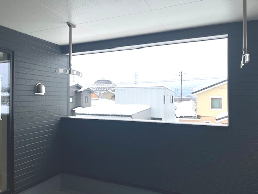 越前市瓜生町新築戸建のバルコニー|広々としたバルコニー。
