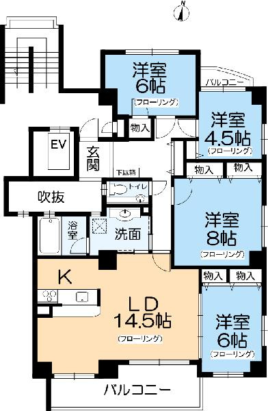 コンチェルト御影の間取り